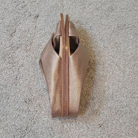 Vince Fairley Metallic Leather Wedge Slide Sandals Size 6.5 - Picture 5 of 6